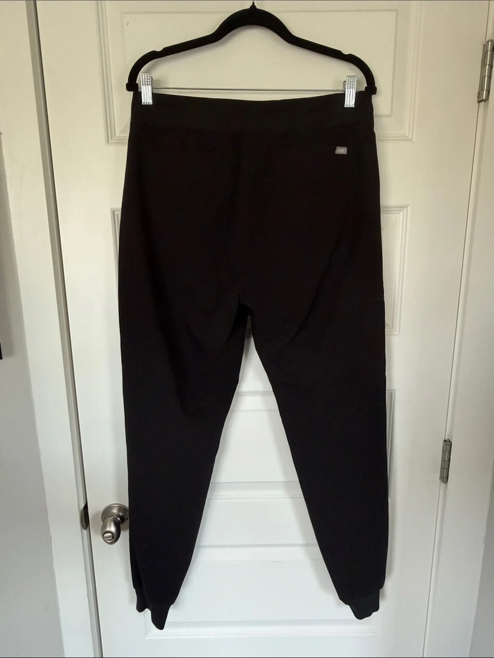Figs Men's Black Joggers with White Drawstring
